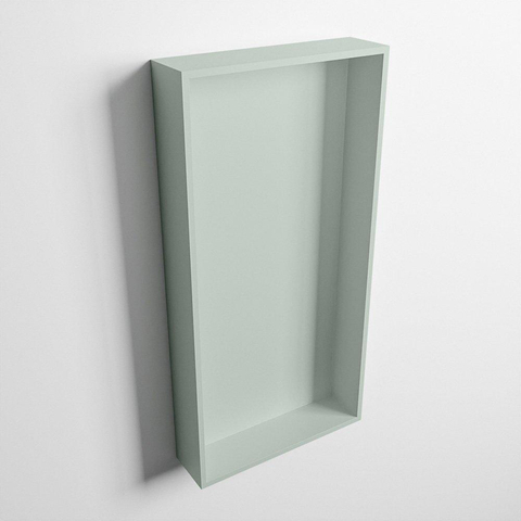 Mondiaz Easy nis 29.5x59.5x8cm - inbouw/opbouw - 1 open vak - Solid surface - Greey TWEEDEKANS OUT14189