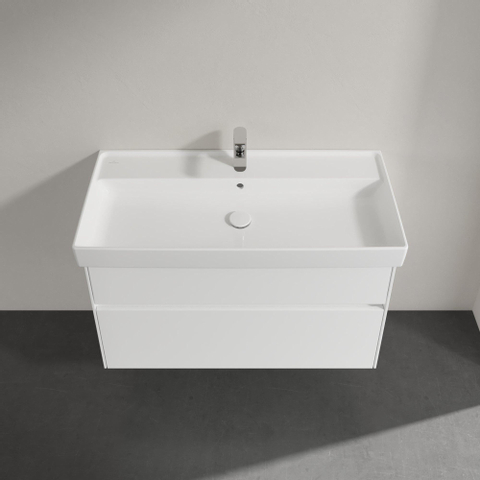 Villeroy & Boch Collaro wastafelonderkast - 95.4x54.6cm - 2 lades - mat wit SW479504