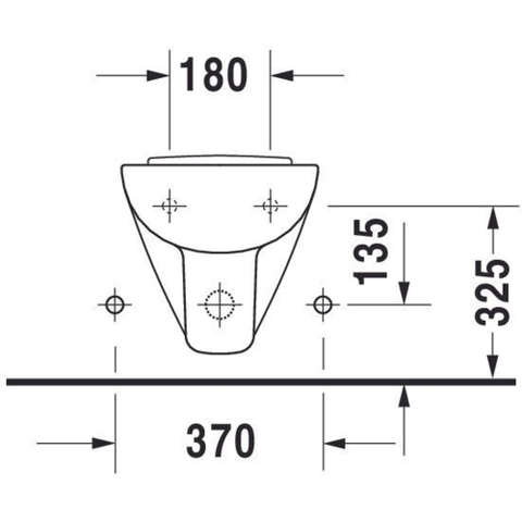 Duravit D-code Wandbidet - 350x350x480mm - 1 kraangat - met overloop - compact - wit 0315119