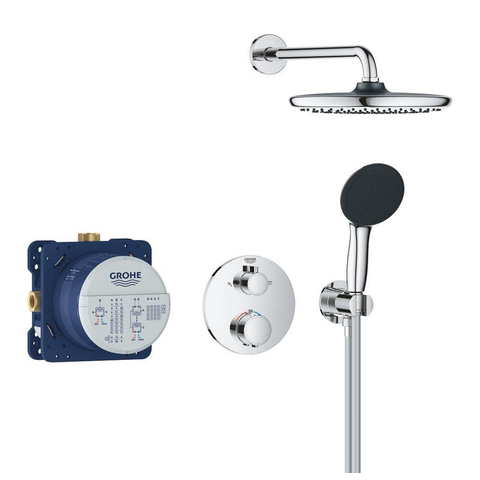 Grohe QuickFix Precision Thermostat Perfect Inbouw Douchesysteem - Vitalio Start 250 hoofddouche - chroom SW1120185