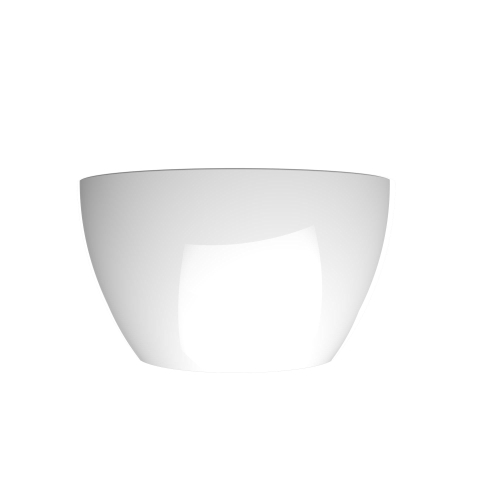Arcqua Olivia Waskom - 22x22cm - rond - opbouw - glans wit SW1447185