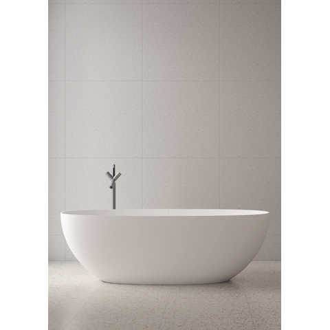 ZEZA Solid Baignoire îlot - 170x75cm - solid surface - blanc mat SW976292