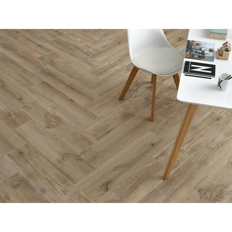 ÉCHANTILLON Ceralto Lazaro Grain Carrelage sol et mur 22x84cm 9.3mm R10 grès cérame Naturel SW912207