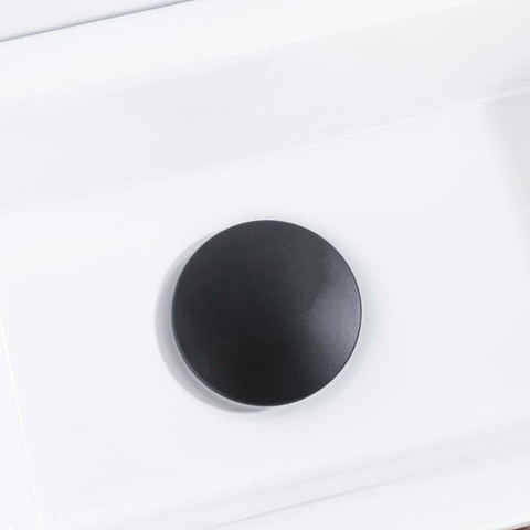 QeramiQ Fuente pack lave-mains – 37,5 x 18,5 x 9 cm – céramique blanc brillant – perçage à droite – robinet noir mat SW1232727