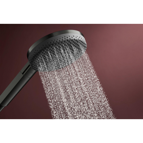 Hansgrohe Raindance Alive Select S - handdouche 125 - 3jet - ecosmart - geborsteld zwart chroom (antraciet) SW1387961