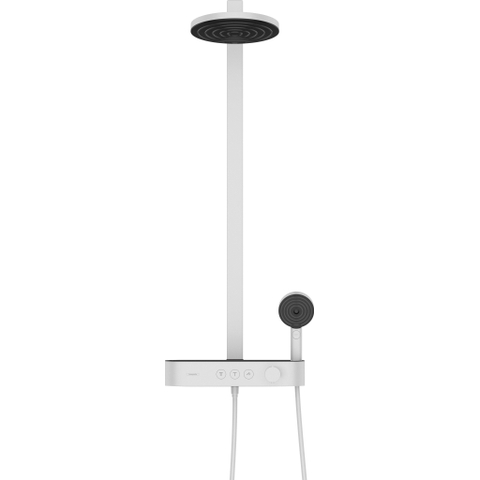 Hansgrohe Pulsify s Howerpipe - 26cm - 2jet - planchet - 40cm - mat wit SW651110