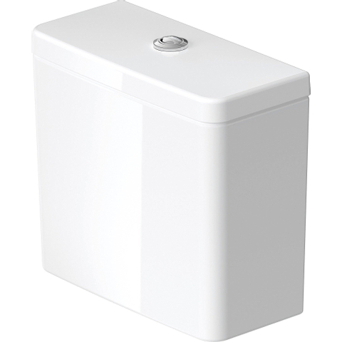 Duravit D-neo Duoblokreservoir + binnenwerk - met achteronderaansluiting links - 39.5x18x36cm - dualflush - met wondergliss - wit SW640468