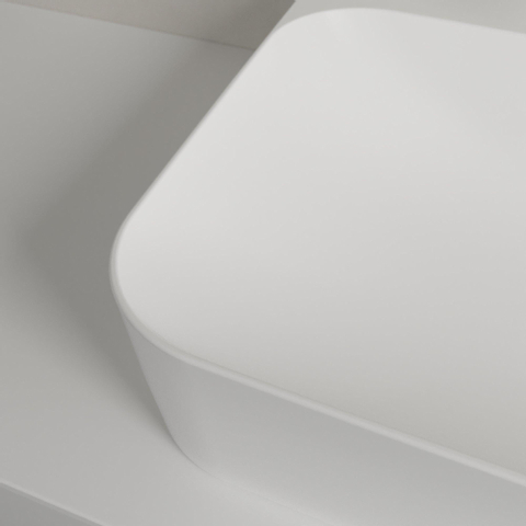 Villeroy & Boch Finion lavabo - 60x47x12.5cm - 1 trou de robinet - stone blanc mat SW209550