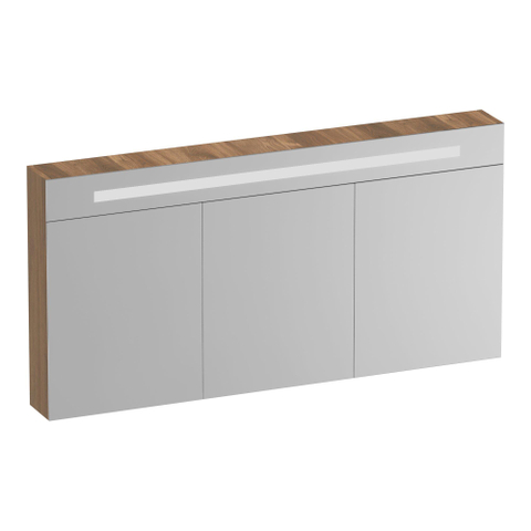 BRAUER Promise Deluxe armoire de toilette - 140x70x15cm - avec éclairage 3 portes miroir double face - Honey SW1203645
