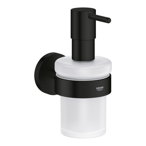 GROHE Start distributeur de savon - avec support - verre dépoli - noir mat SW1126497