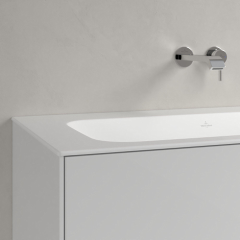 Villeroy & Boch finion meubelwastafel - 100x50 - zonder kraangat - zonder overloop stonewhite CeramicPlus - Stone White (mat wit) SW209389
