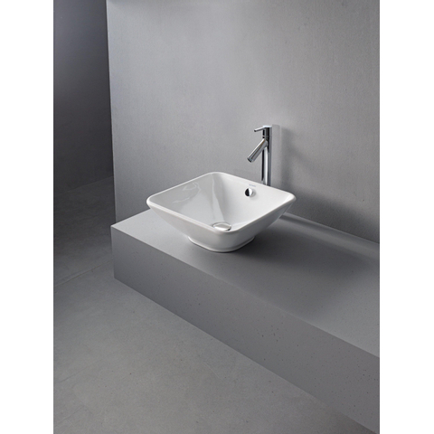 Duravit Bacino Opzetwastafel - 42x42cm - zonder kraangat - met overloop - glans wit 0291325