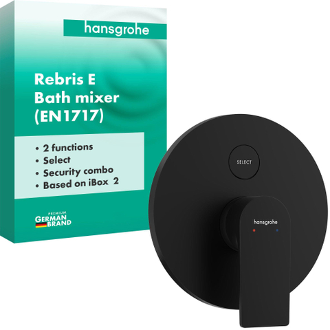 Hansgrohe Rebris E douchemengkraan voor iBox Universal 2 mat zwart SW1567335