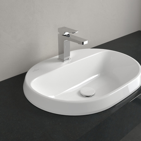 Villeroy & Boch Architectura Lavabo encastré - 600 x 450 x 170 mm - blanc Alpin brillant (blanc) - sans trop-plein - non poli SW762329