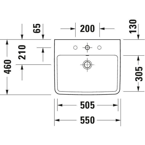 Duravit No.1 lavabo 55x46x17,3cm Blanc brillant SW723795