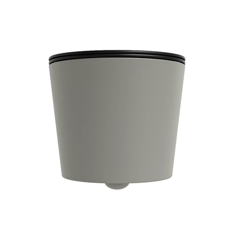 Mondiaz LAVIE hangtoilet – spoelrandloos – 36 x 53 cm – met softclose zitting – Smoke (lichtbruin), zitting Urban (zwart) SW1208749
