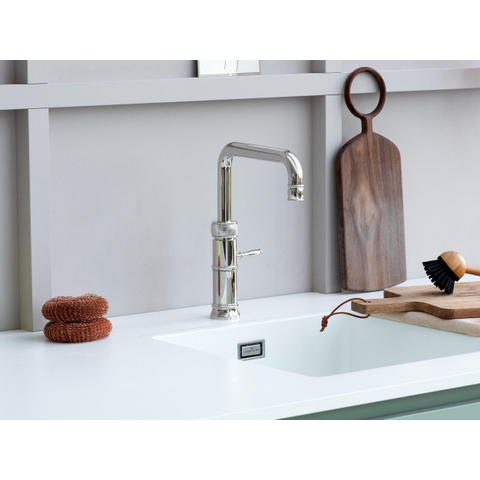 Quooker Classic Fusion Square kokendwaterkraan - draaibare uitloop - Combi+ reservoir - Warm / kokend water - Chroom SW299656