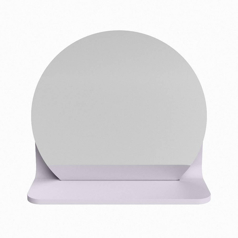 Mondiaz SPOT miroir – Ø 30 cm – avec tablette – Cale (gris clair) SW1235492