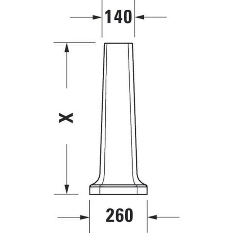 Duravit Serie 1930 Zuil - 270x675x260mm - wit 0295602