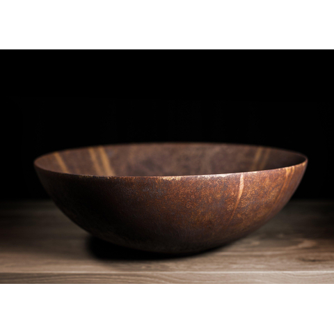 Looox Ceramic raw waskom - 40cm - rond - rust OUTLETSTORE STORE44946
