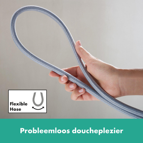 Hansgrohe Designflex Textiel - doucheslang - 125cm - hoogglans chroom SW918814