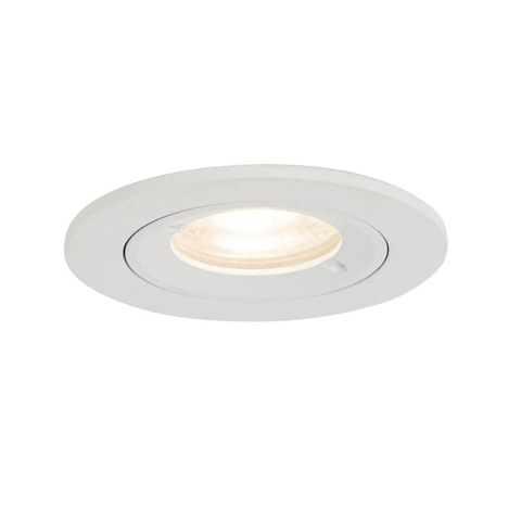 QAZQA Xena Spot encastré - 8x8cm - IP44 - rond - blanc mat SW1187249