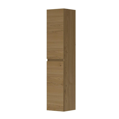 INK Armoire de salle de bains placage - 35x37x169cm - 2 portes - ouverture à gauche et à droite - sans poignées - MDF Placage Natur SW454452