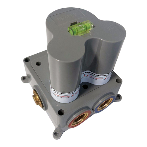 Brauer Gunmetal Carving mitigeur thermostatique encastré - avec partie encastrée - 1 bouton carving - - PVD - gunmetal brossé SW715936