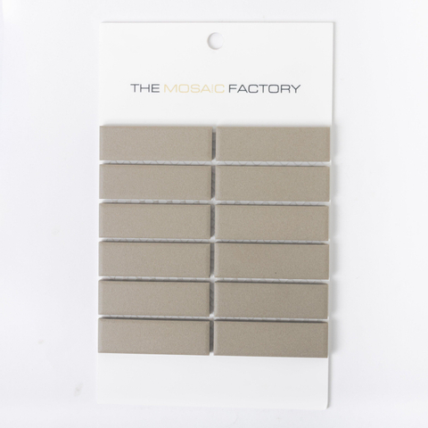 ÉCHANTILLON The Mosaic Factory London Carrelage mosaïque - 7.3x2.3x0.6cm - pour sol pour intérieur et extérieur rectangulaire - céramique - foncé gris SW862092