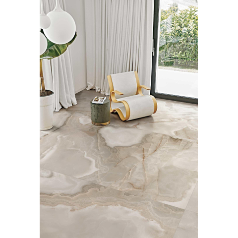 Ceralto Alabro Vein Carrelage de sol - 60x60cm - 10.0mm - rectifié - Noisette SW717473