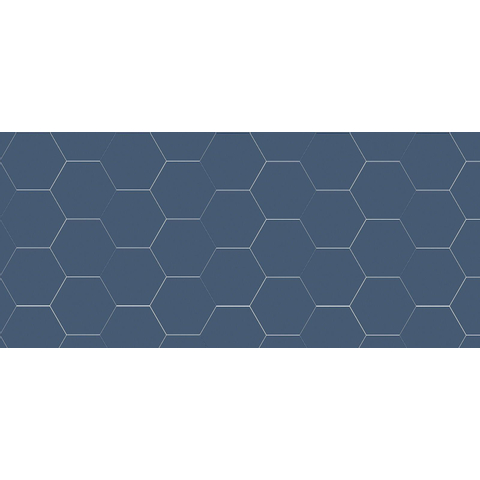 Terravito Bereno carrelage sol et mur - 15x17cm - 9mm - hexagonal - R9 - marine mat (bleu) SW476712