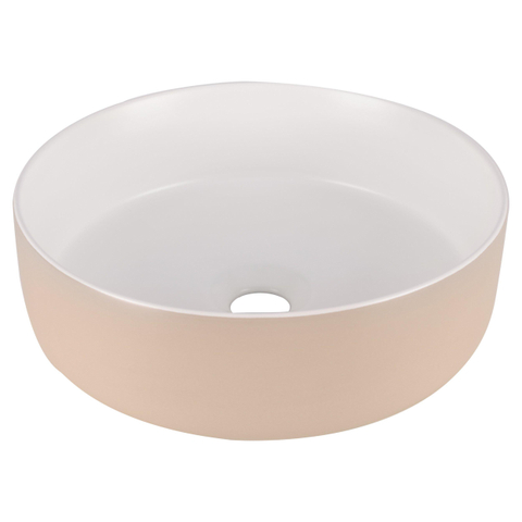 Differnz MIRA Vasque à poser - 36x12cm - céramique - beige/blanc SW1236912