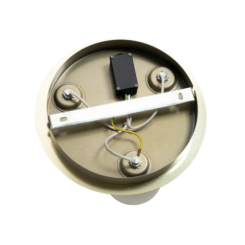 QAZQA Cederic badkamer plafondlamp - 23x23x10.3cm - 3 lichts - rond - messing (goud) SW1187240