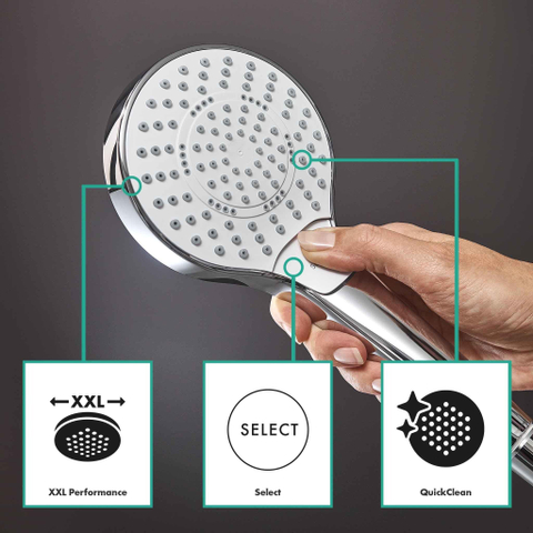 Hansgrohe Croma select s Showerpipe - 280 - 1jet - met eengreeps mengkraan - hoogglans chroom SW73190