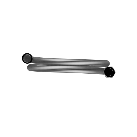Nemo Spring Flussio doucheflexibel - universele aansluiting 1/2" - anti-twist - anti-kras - anti-knik - gladde kunststofflexibel - 1500mm - chroom SW284384