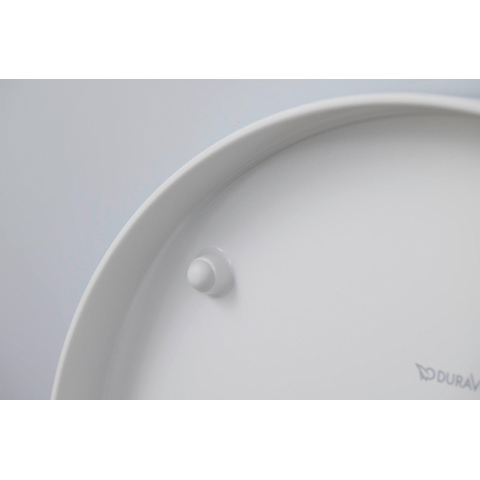 Duravit Me by starck WC-zitting - 43.8x37.4x5.1cm - compact - met softclose - met quickrelease - kunststof - afneembaar - wit glanzend 0293438