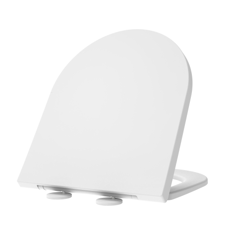 QeramiQ Dely Swirl Compact Zitting - softclose - quickrelease - 25mm - glans wit SW1471015