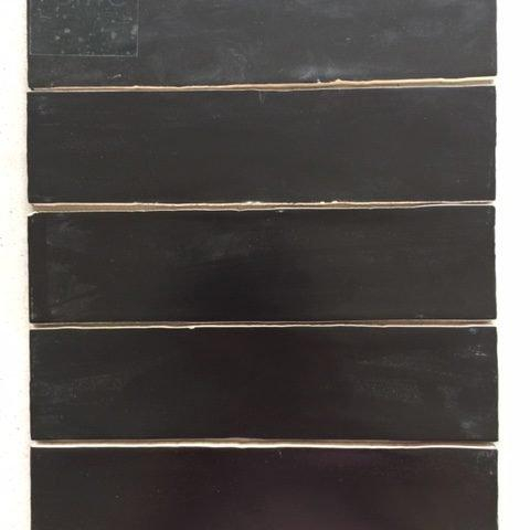 Cifre Colonial Carrelage mural noir mat 7,5x30cm SW359849