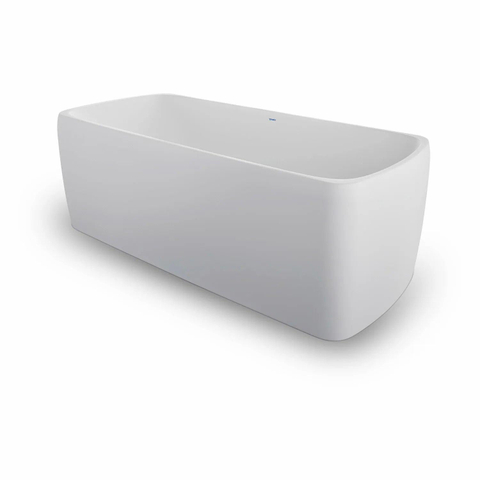 Duravit Qatego Rechthoekig - vrijstaand bad - 180x80cm - inclusief af- en overloopgarnituur - mat wit SW999966