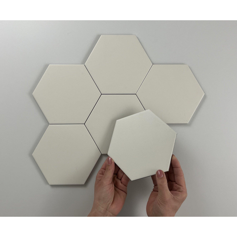 Cifre Ceramica Hexagon Timeless wand- en vloertegel - 15x17cm - 9mm - Zeshoek - Ivoor mat SW476708