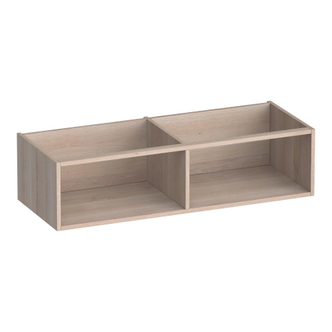 BRAUER Flourish armoire latérale - 119x30x45,5cm - avec 2 compartiments de rangement lamelles chêne blanc SW445696