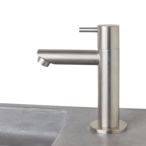 Differnz Juti fonteinset – 38.5x18.5x9 cm – beton grijs – chromen kraan SW84143