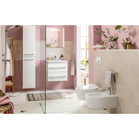 Villeroy & Boch More to see one spiegel - met geïntegreerde led verlichting - 60x60cm - inclusief bevestiging - glans zilver SW454080