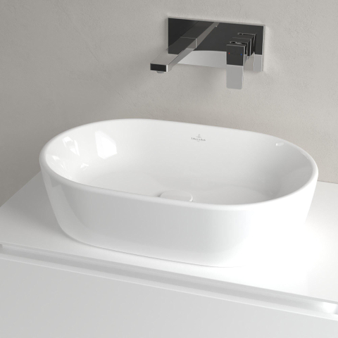 Villeroy & Boch Architectura waskom - 60x40x15.5cm Ovaal - zonder overloopgat Ceramic - White Alpine (glans wit) SW762310