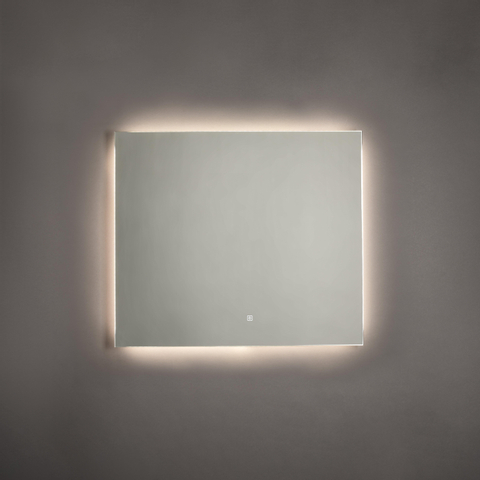 Saniclass Squared spiegel – 80x70 cm – indirecte LED rondom – spiegelverwarming – Aluminium mat SW238213