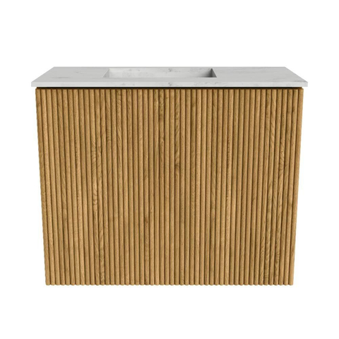 Mondiaz JOYA-DLUX 50cm toiletmeubel - kleur Oak - Wastafel FAYE positie Links 1 kraangat kleur Opalo. SW1422126