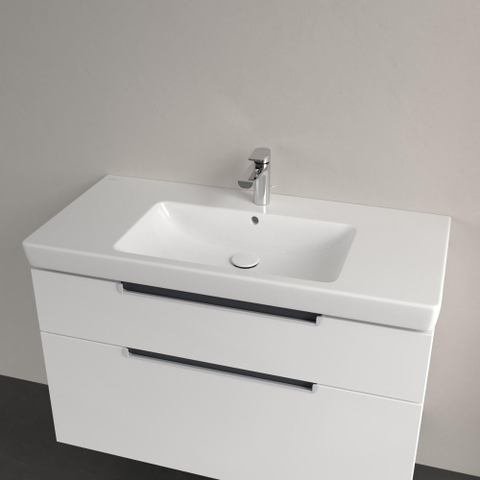 Villeroy & Boch Subway 2.0 meubelwastafel - 100x47cm - 1 kraangat - met overloop - White Alpine (glans wit) 1024058