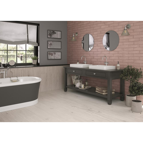 ÉCHANTILLON Terravito Pavero carreau mural - 7,5x30cm - 8,6mm - Rectangle - Rose mat SW735900