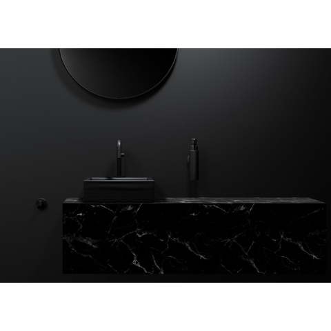 Clou Flush 1 lave-mains 28x27cm trou de robinet Céramique Noir mat SW9356