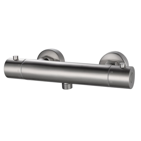 Wiesbaden Rio Mitigeur thermostatique douche acier 15cm brossé SW6580